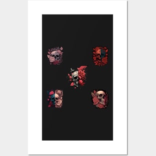 Skull and Rose Pack 1 Posters and Art